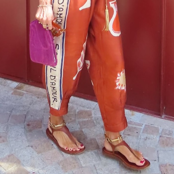 Zimmermann Wild Thong with Gold Ankle Bracelet Pecan size 39 - Picture 3 of 11